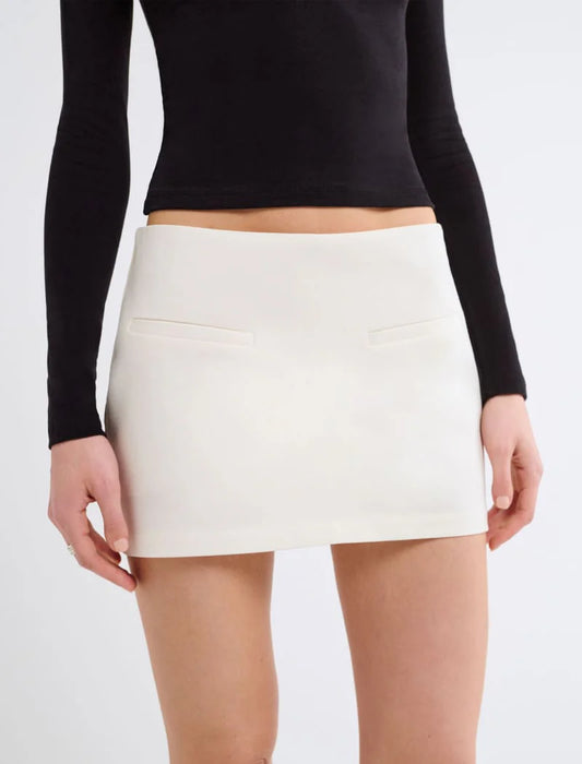 Cream Micro Skort. - Rumored
