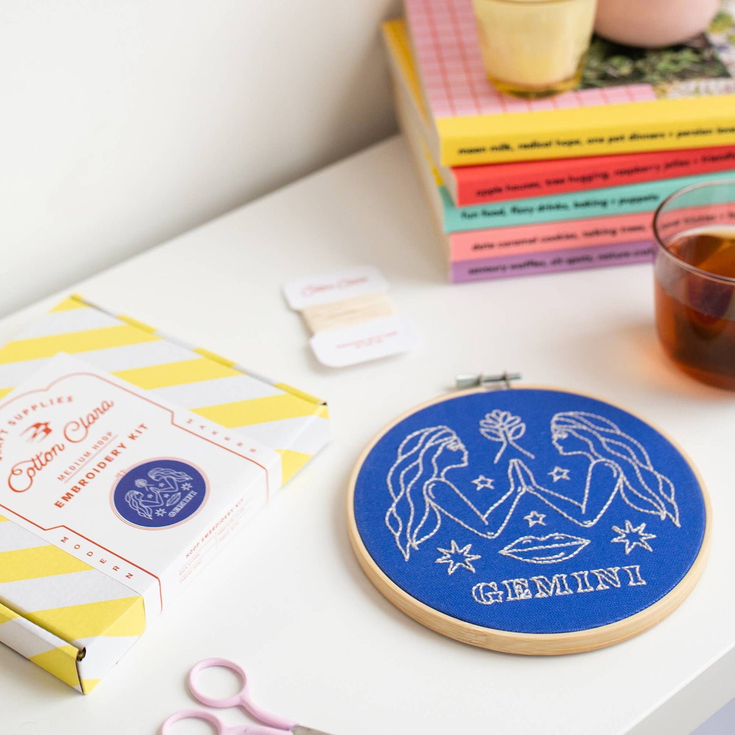Cotton Clara Craft Kits & Supplies - Gemini Embroidery Hoop Kit