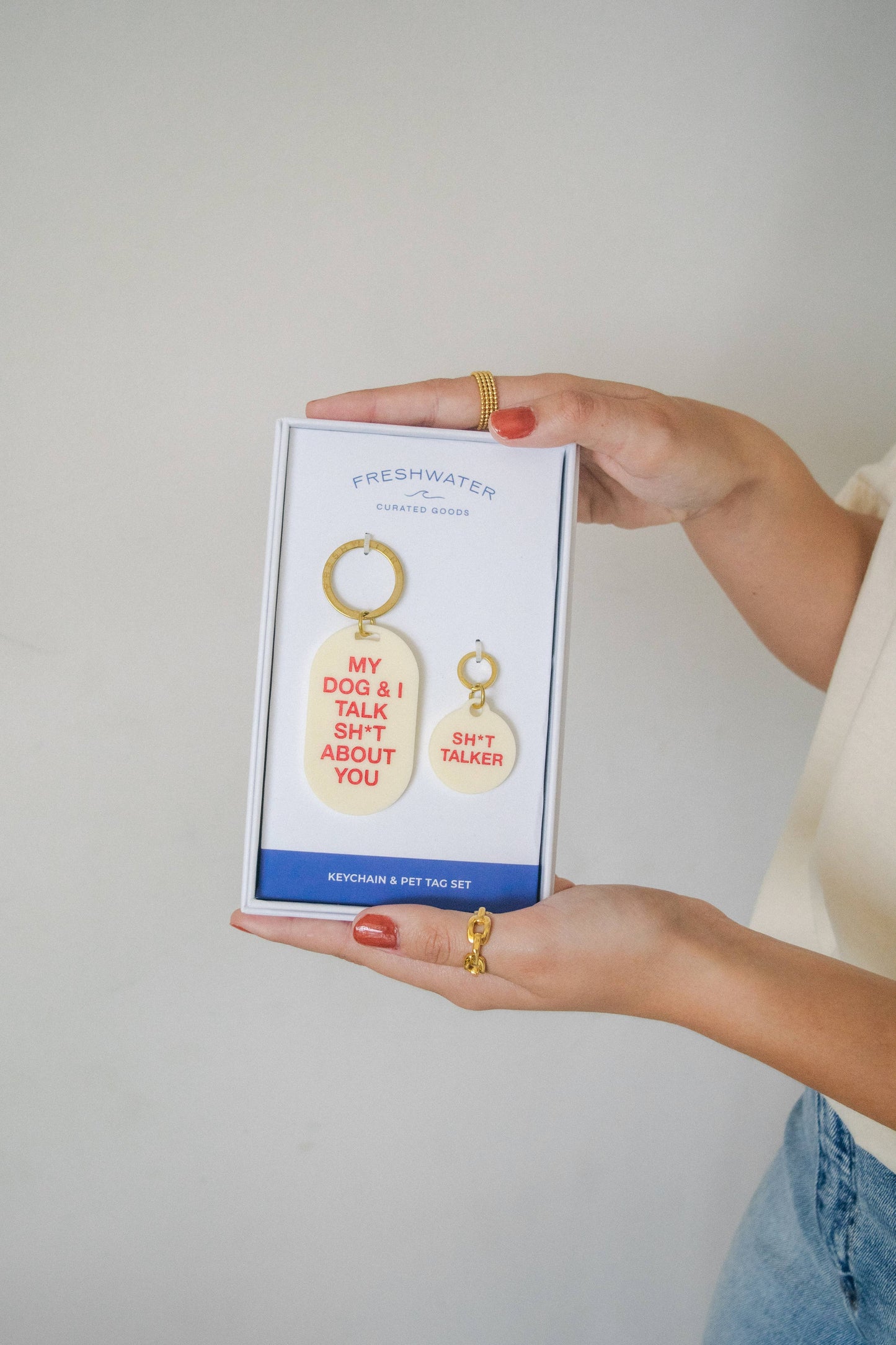 Freshwater Curated Goods - Sh*t Talker Keychain & Pet Tag Gift Set