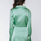 Mette Satin Shirt Dress