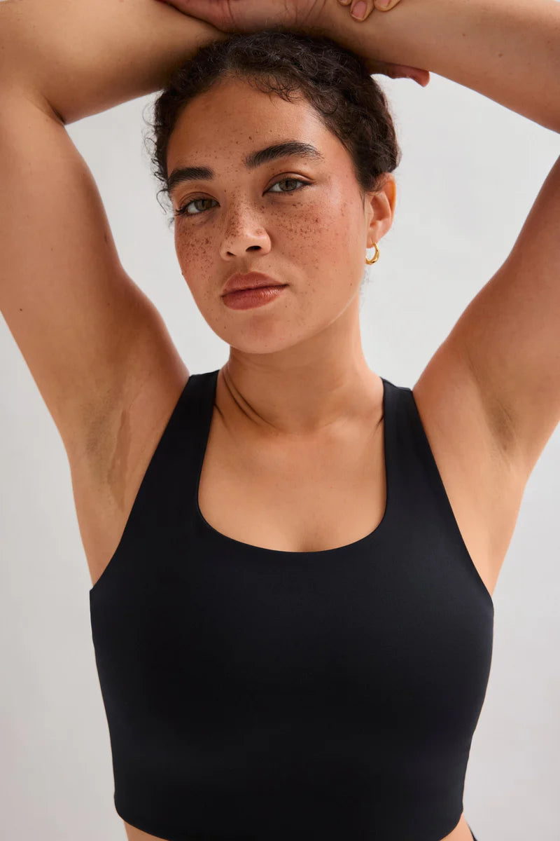 GIRLFRIEND Collective Black Paloma Racerback Bra