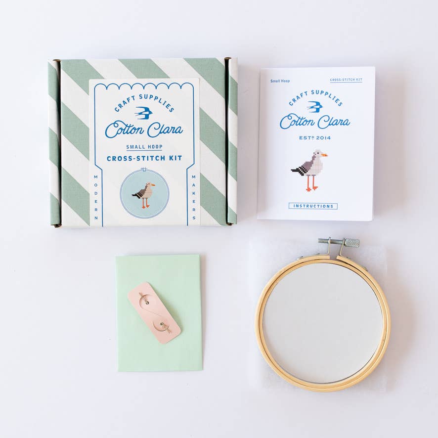Cotton Clara Craft Kits & Supplies - Duck Cross Stitch Kit for Beginners