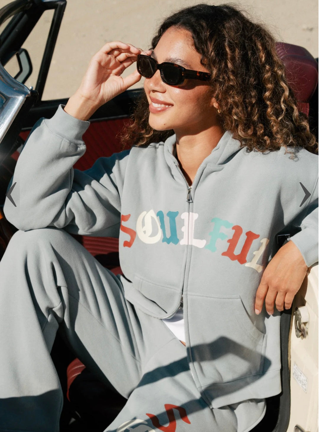 The Mayfair Group                  Soulful Two-Way Zip-Up Hoodie