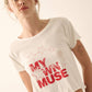 Vintage Canvas - My Own Muse Vintage Wash Cropped Graphic Tee
