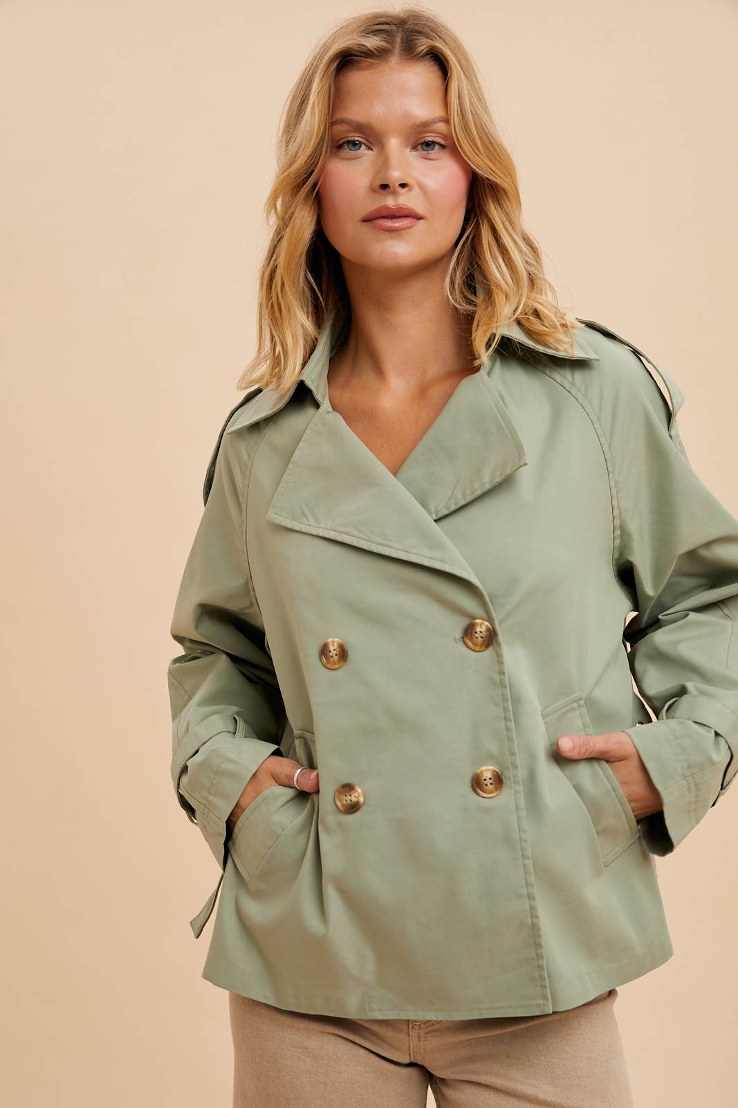 In Loom - COTTON BLEND SHORT TRENCH JACKET