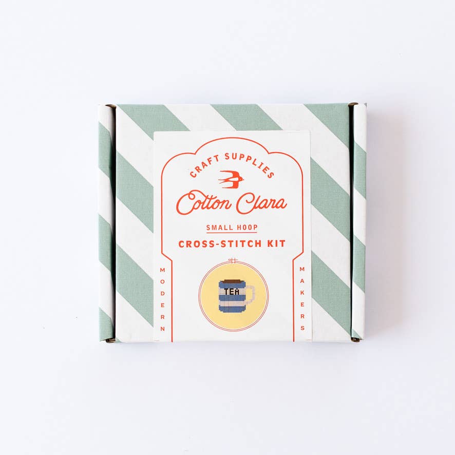 Cotton Clara Craft Kits & Supplies - Tea Cross Stitch Kit