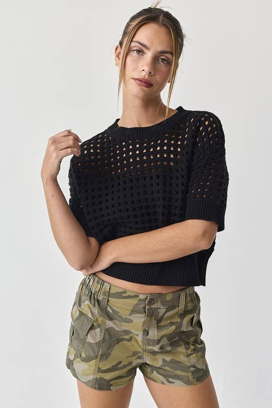 Alina Cropped Crochet Top