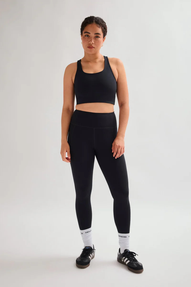GIRLFRIEND Collective Black Paloma Racerback Bra