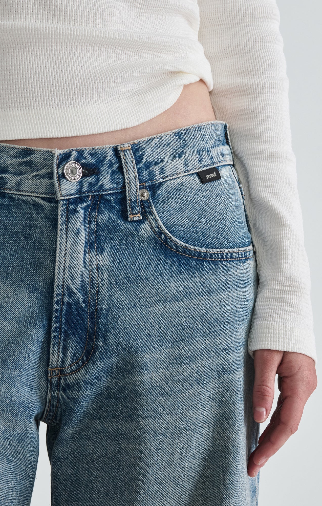 Sandy Wide Leg Light Brushed Classic Denim