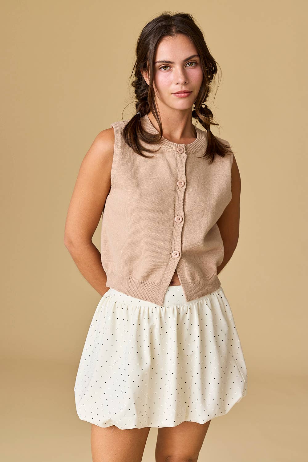Blaire Polka Dot Bubble Hem Skirt