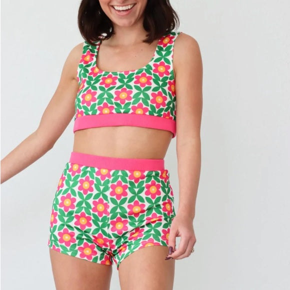 J.NNA Vintage Floral Swimsuit Set
