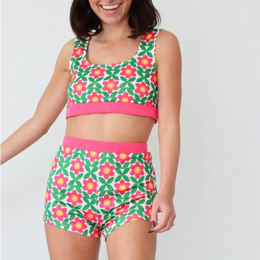 J.NNA Vintage Floral Swimsuit Set