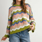 BUTTERMELON - Color Block Sweater  - BMW7639