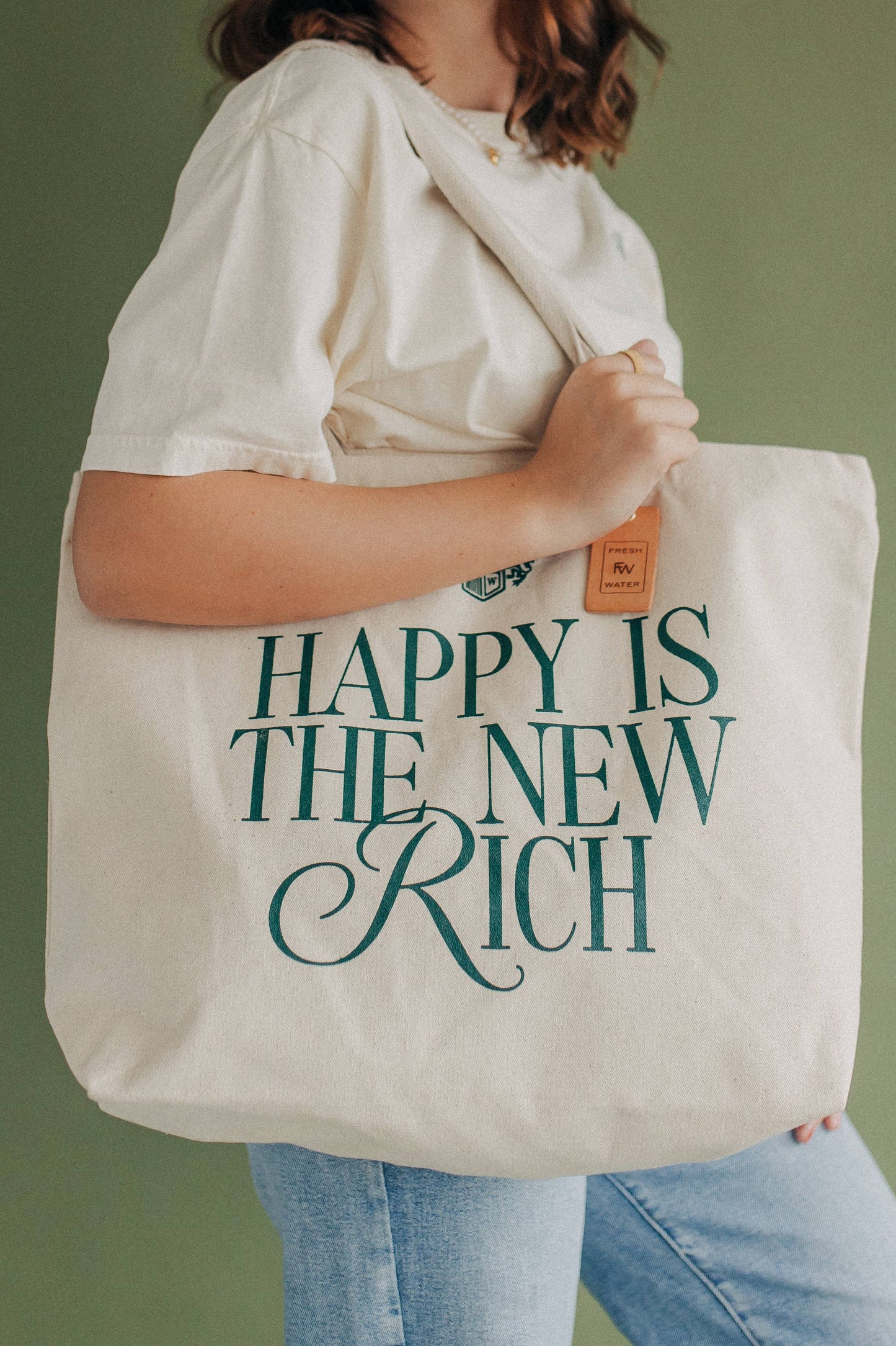 Freshwater Curated Goods - Happy is the New Rich Tote