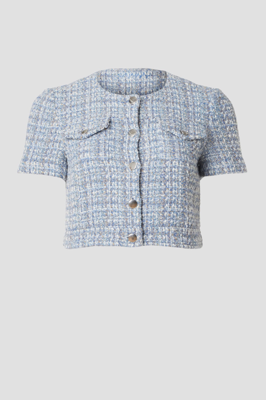 Short Sleeve Tweed Jacket Toccin