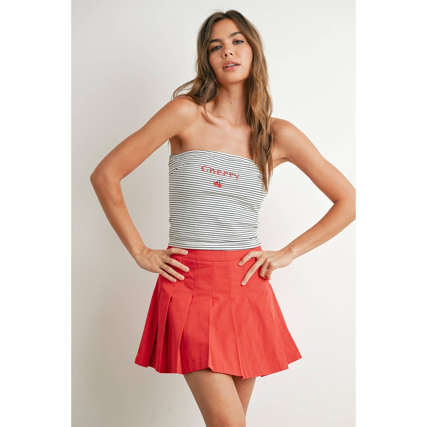 BUTTERMELON - Stars and Stripes Tube Top - BMT7755 - IVORY / BLUE / L
