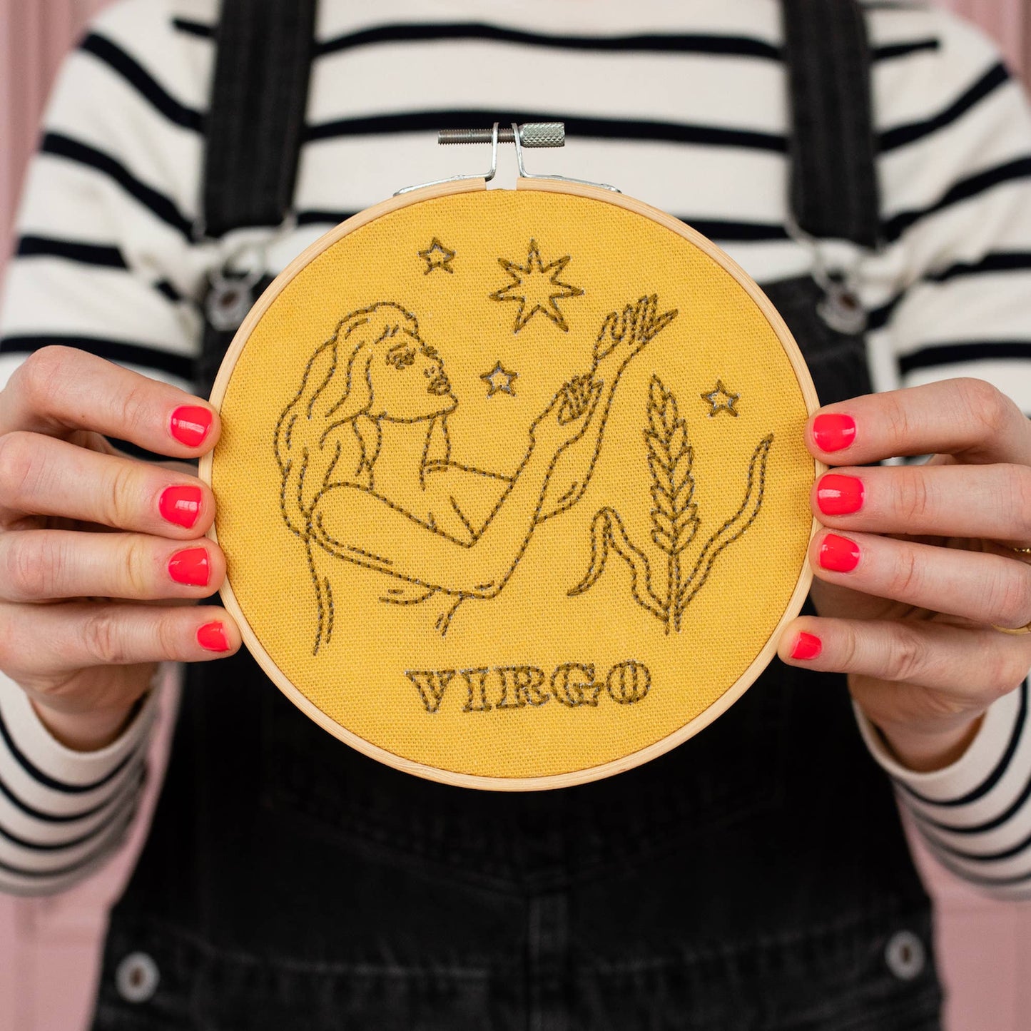 Cotton Clara Craft Kits & Supplies - Virgo Embroidery Hoop Kit