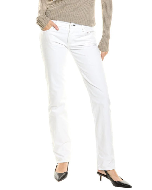 Piper Bright White Low-Rise Straight Jeans - Rag & Bone