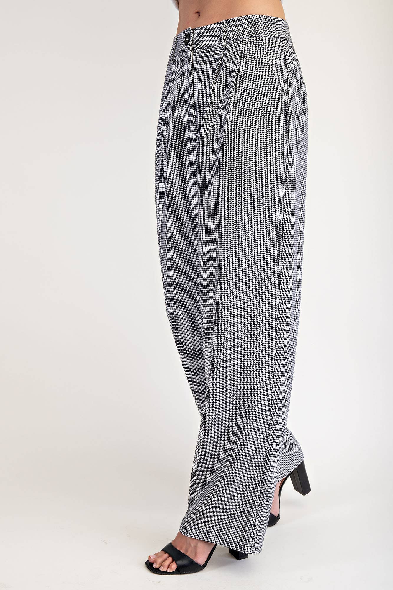 Plaid Pleated Trousers