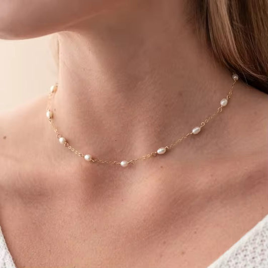Golden Hour Pearl Choker