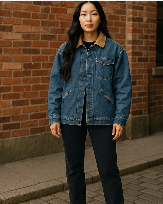 Vintage Calvin Klein Sport Denim Chore Jacket – Made in USA (90s)
