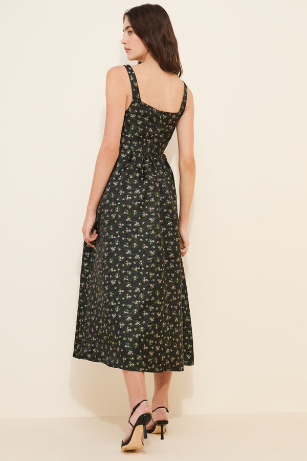 Celine Bustier Midi Dress - Lulus