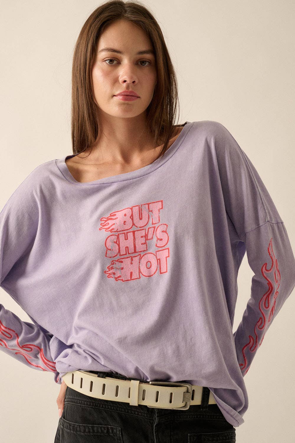 Vintage Canvas - But She's Hot Flames Mineral Wash Graphic Tee