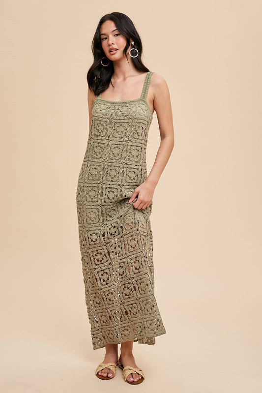 In Loom - COTTON CROCHET MAXI TANK DRESS