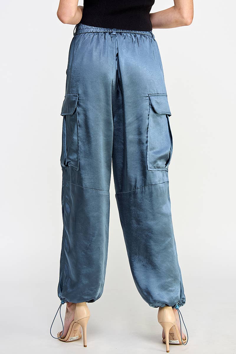 Flowcore Gloss Satin Cargo Pants