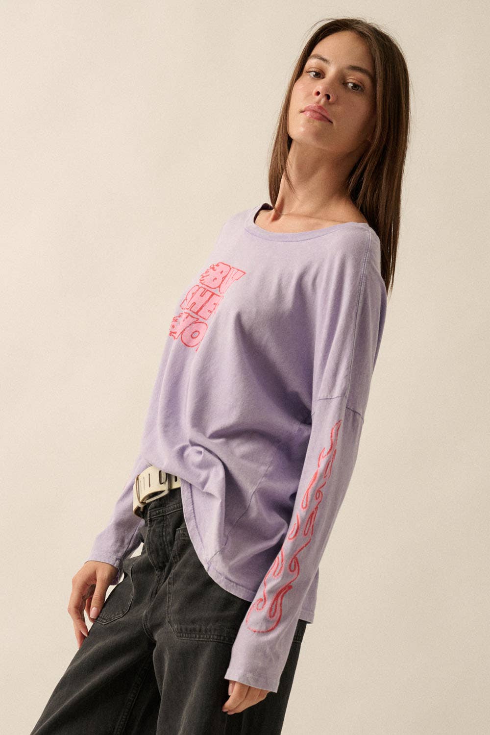 Vintage Canvas - But She's Hot Flames Mineral Wash Graphic Tee