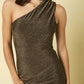 Sleeveless Mock Neck Oblique Cutout Midi Dress