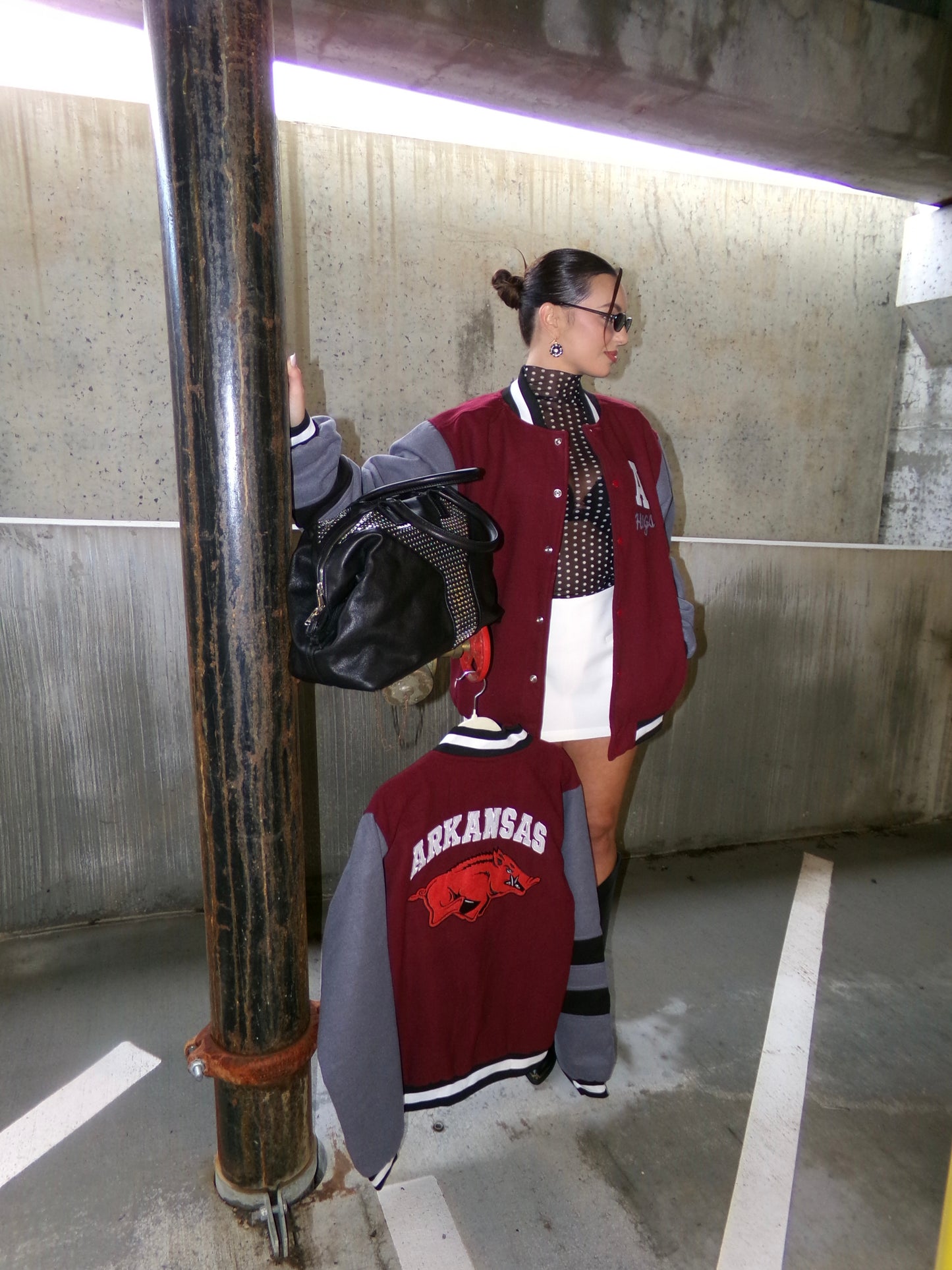 Varsity Collection - Arkansas Wool Bomber