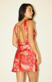 Red Paisley Mini Dress