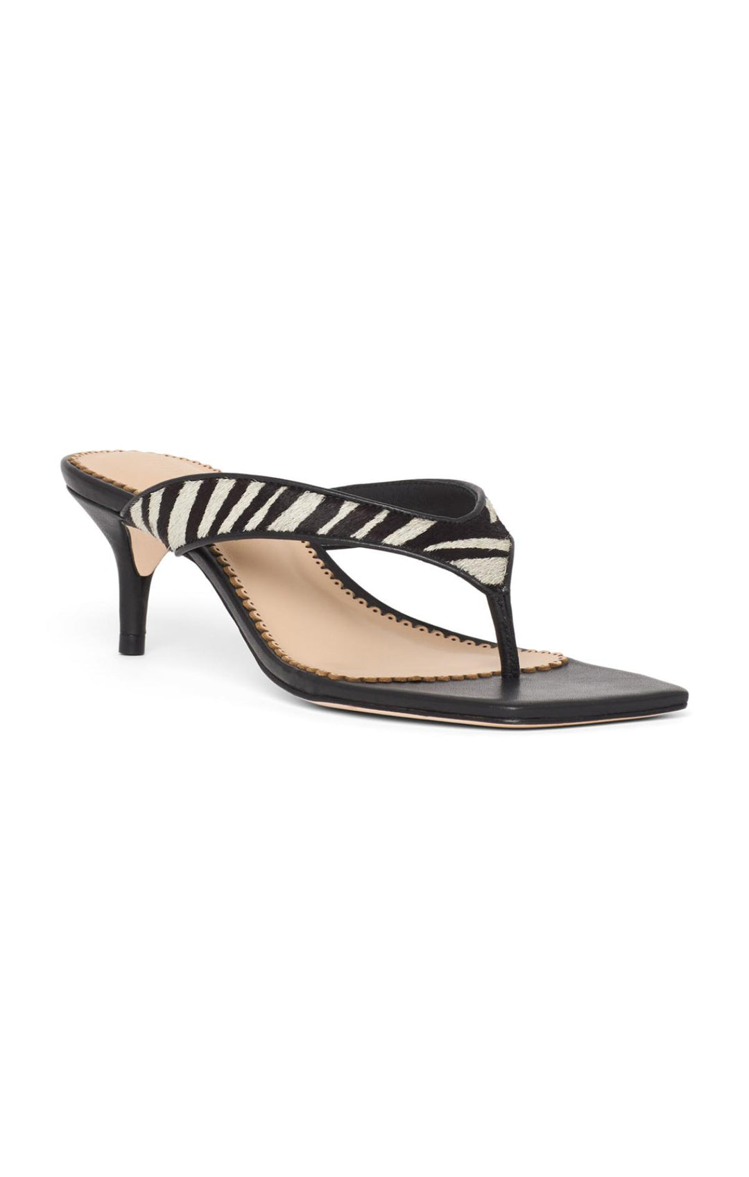 FRANKIE ZEBRA HAIRCALF KITTEN HEEL CINQ A SEPT