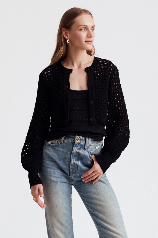 Tori Blouson Sleeve Cardigan Toccin
