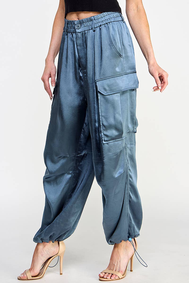 Flowcore Gloss Satin Cargo Pants