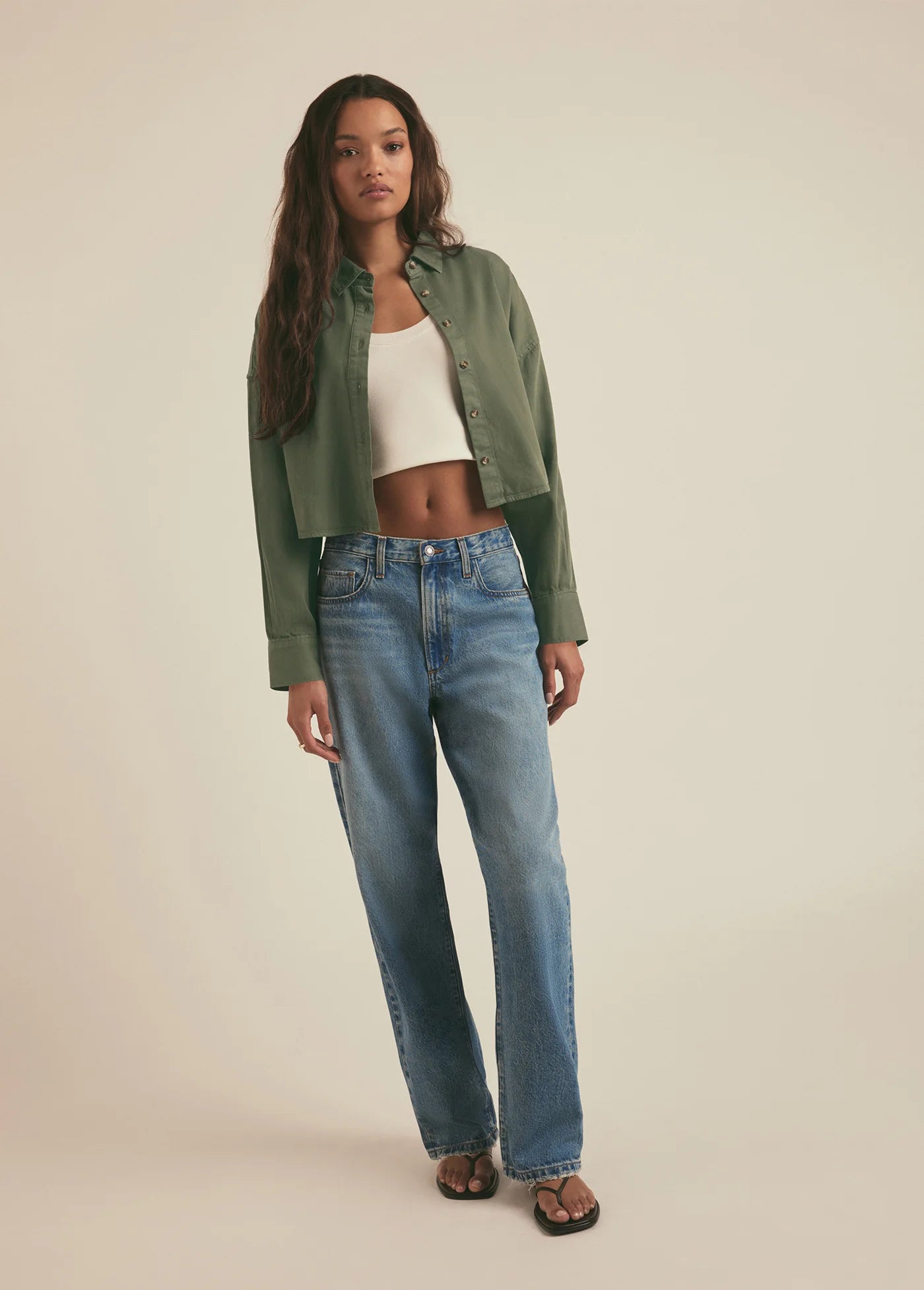 THE CROP EX-BOYFRIEND SHIRT Favorite Daughter