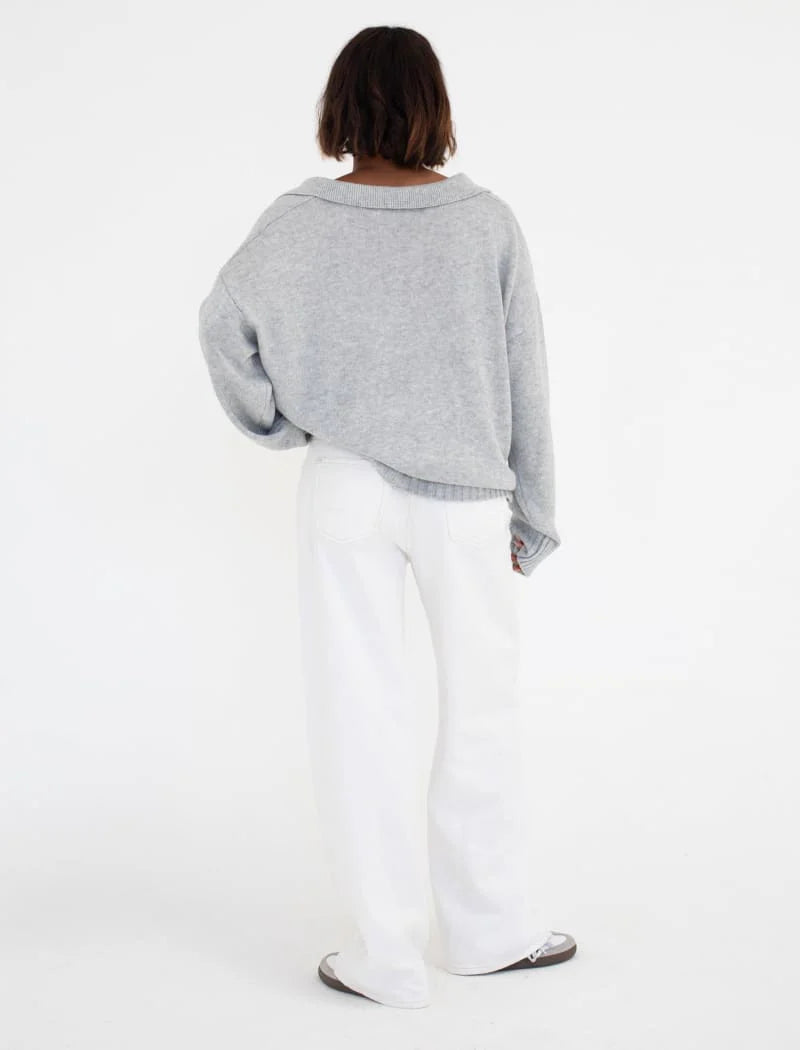 Pearl Gray Delancey Sweater - Rumored
