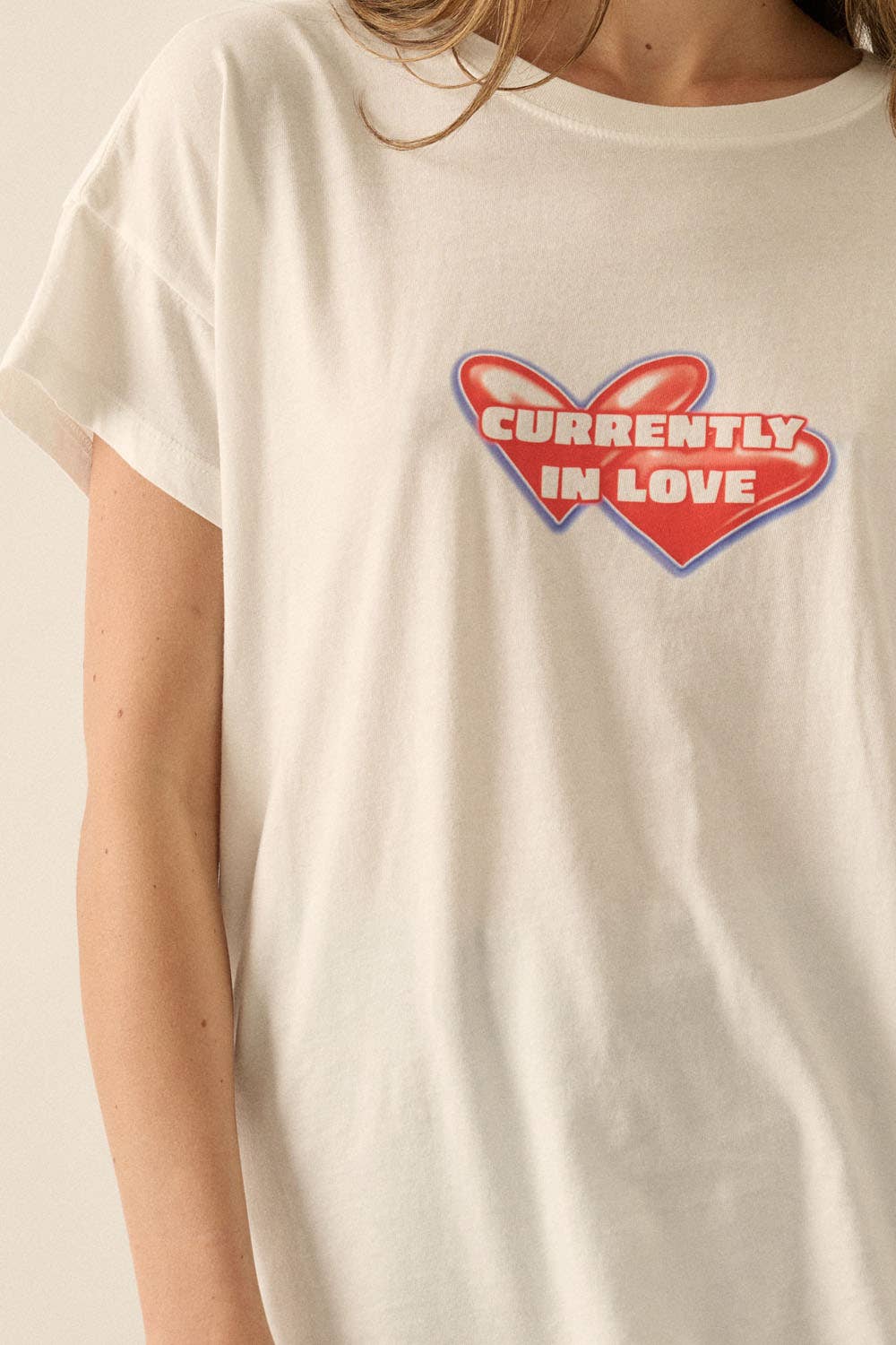 Vintage Canvas - Currently in Love Garment-Wash Graphic Tee
