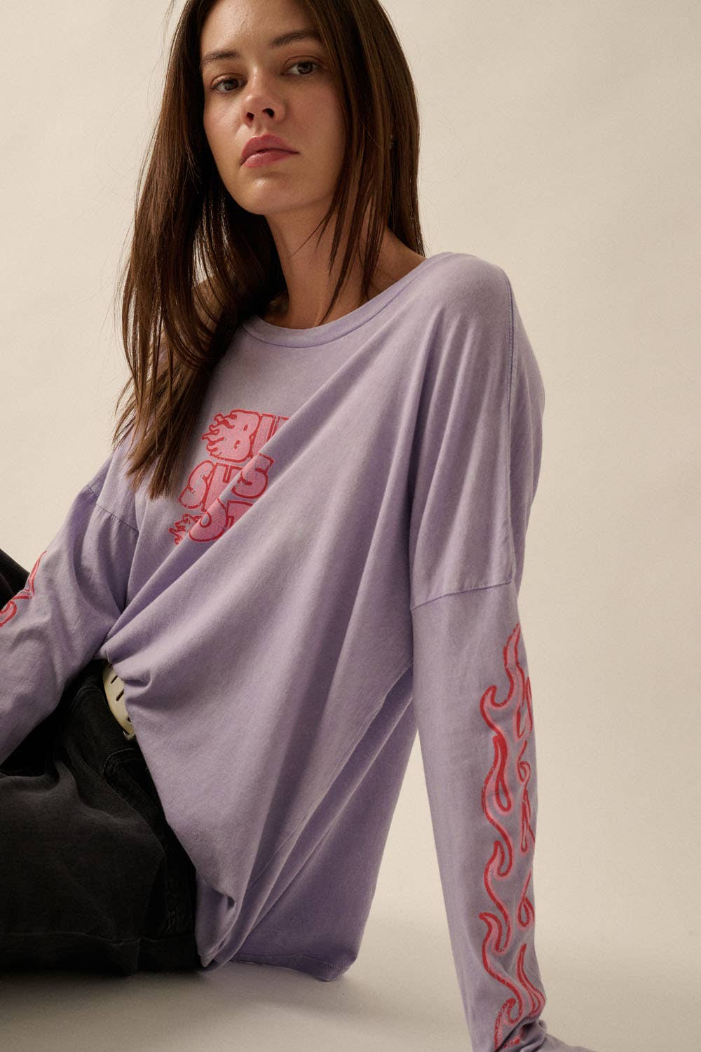 Vintage Canvas - But She's Hot Flames Mineral Wash Graphic Tee