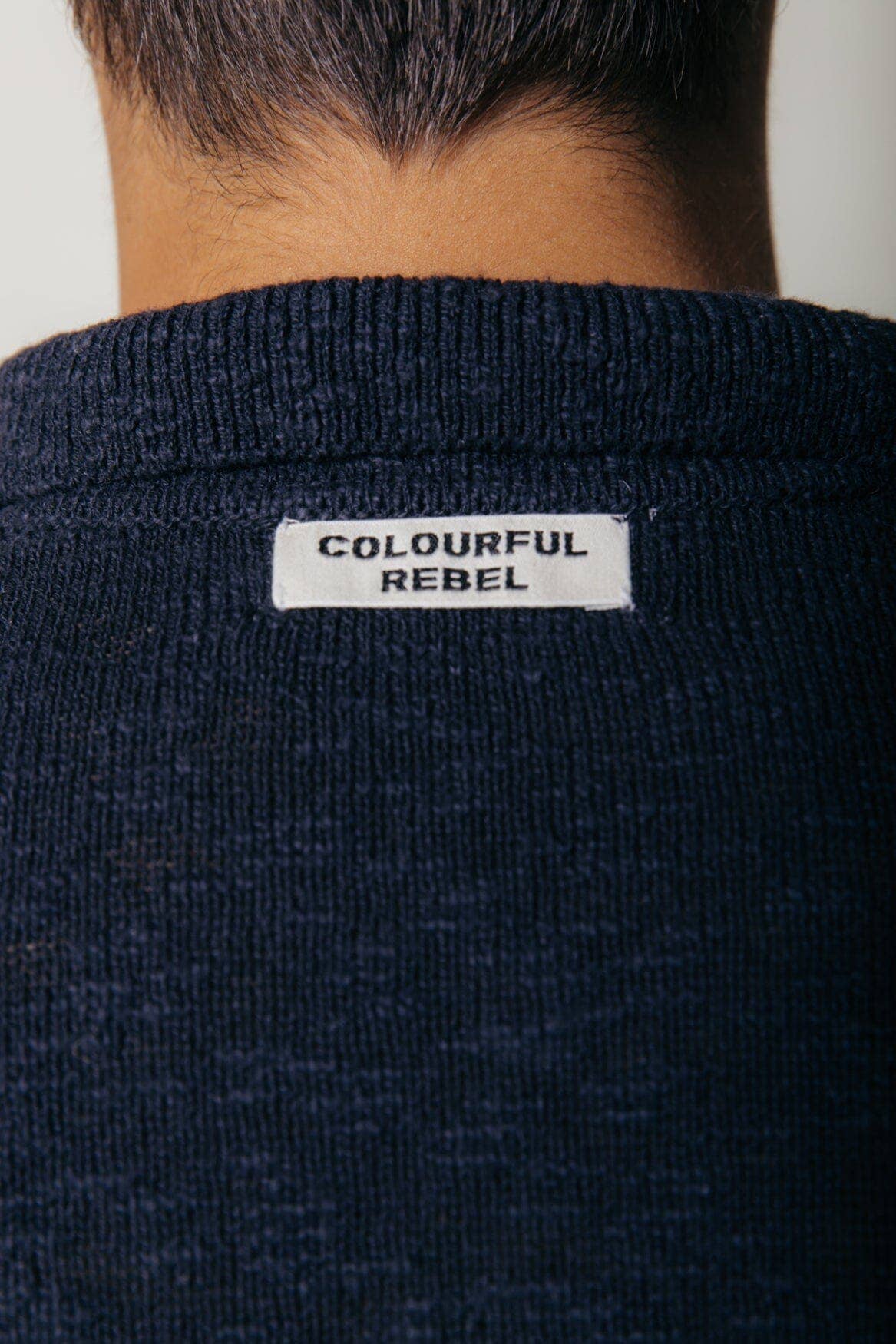 Colourful Rebel - Toby Slub Zip Polo | Deepest Blue