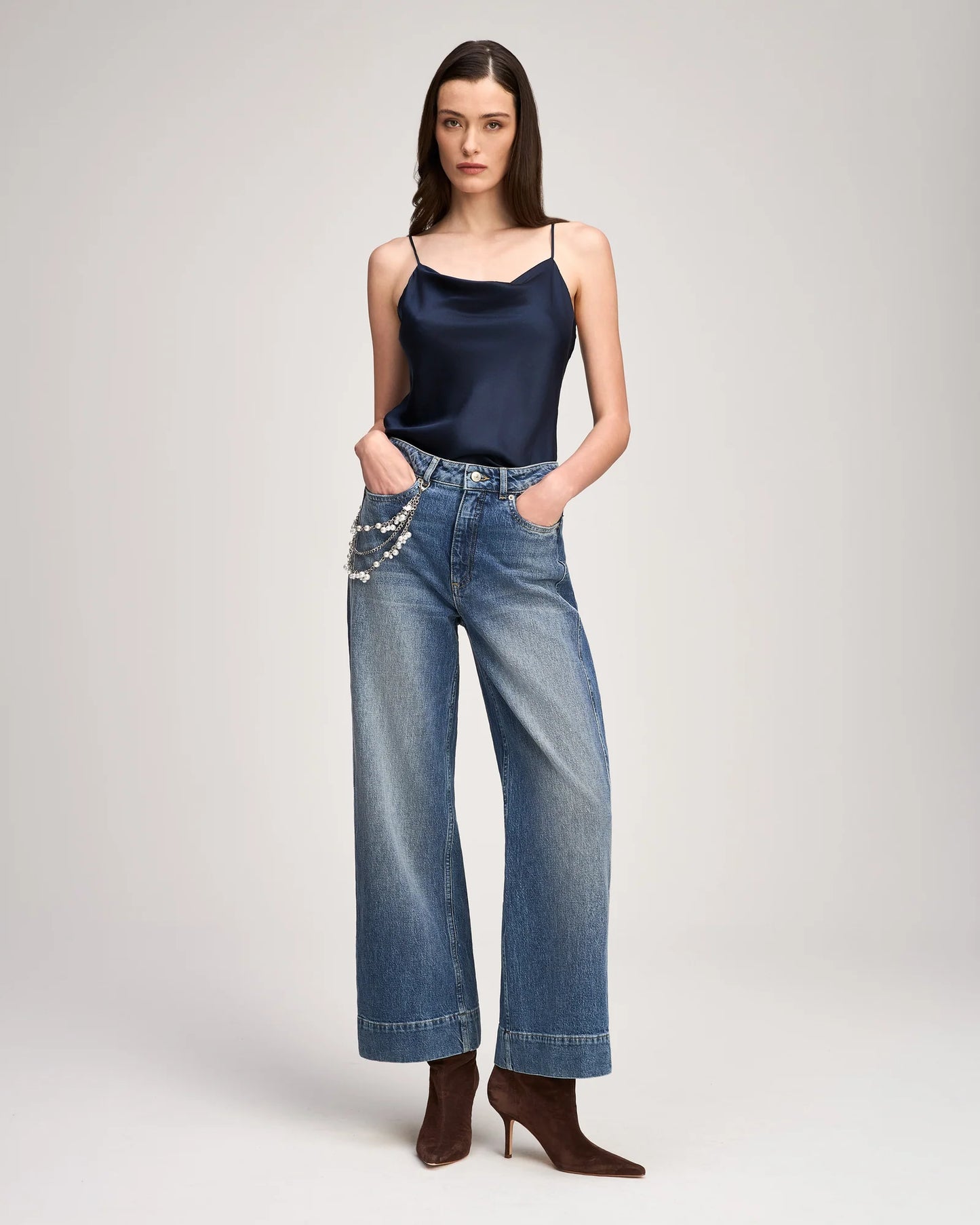 Pearl Chain Denim Betsy Jeans