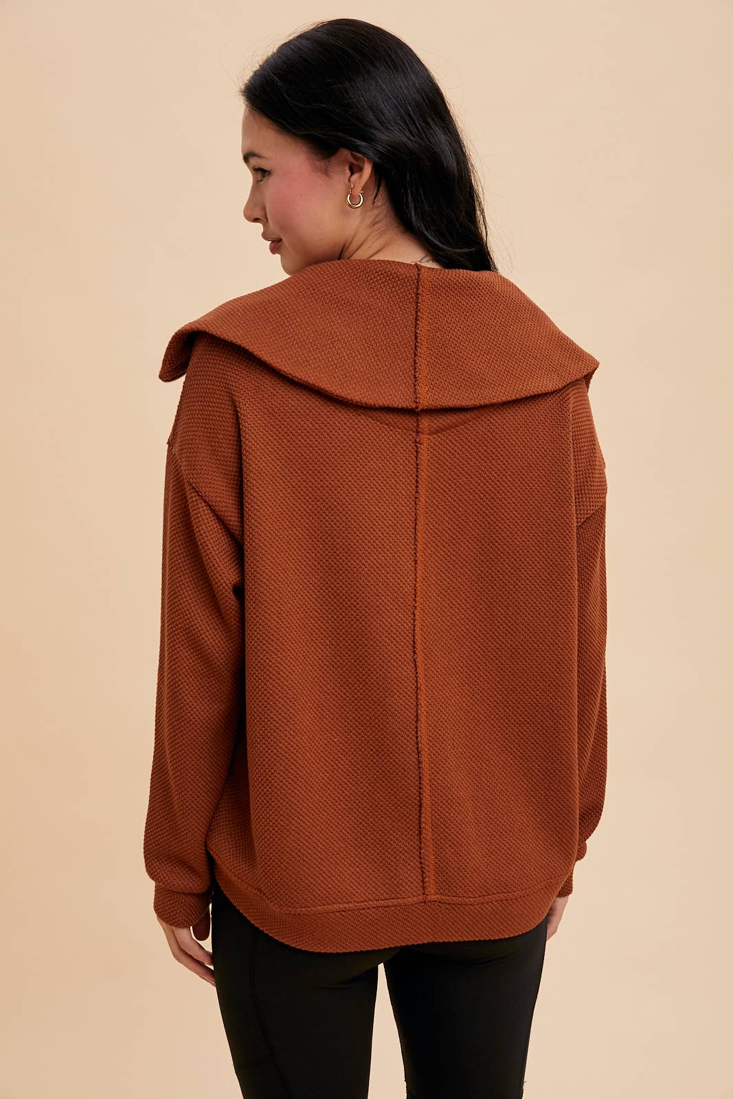 In Loom - EXAGGERATED LAPEL QUARTER ZIP PULLOVER