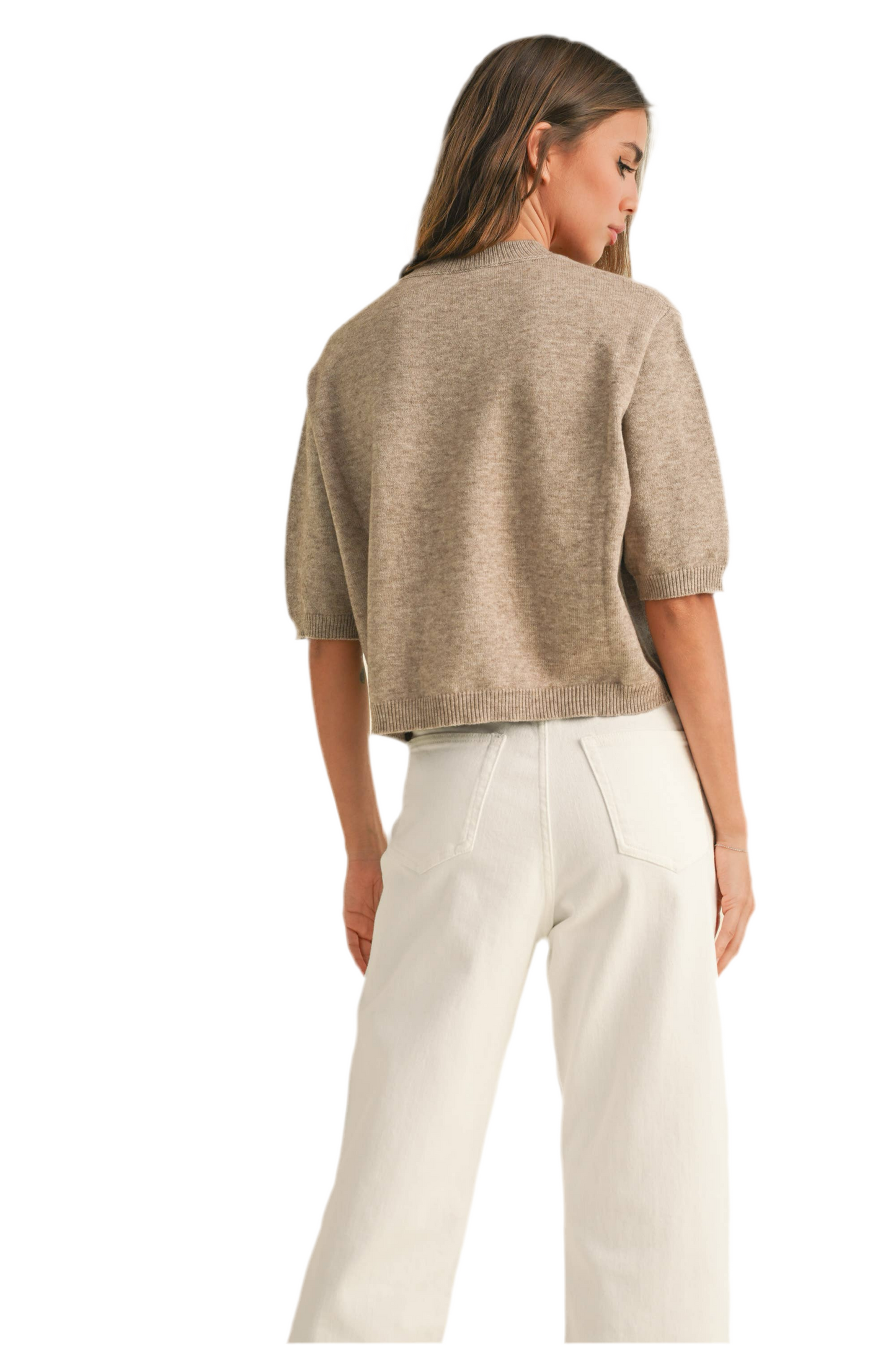 Miou Muse Short Sleeve Sweater Top