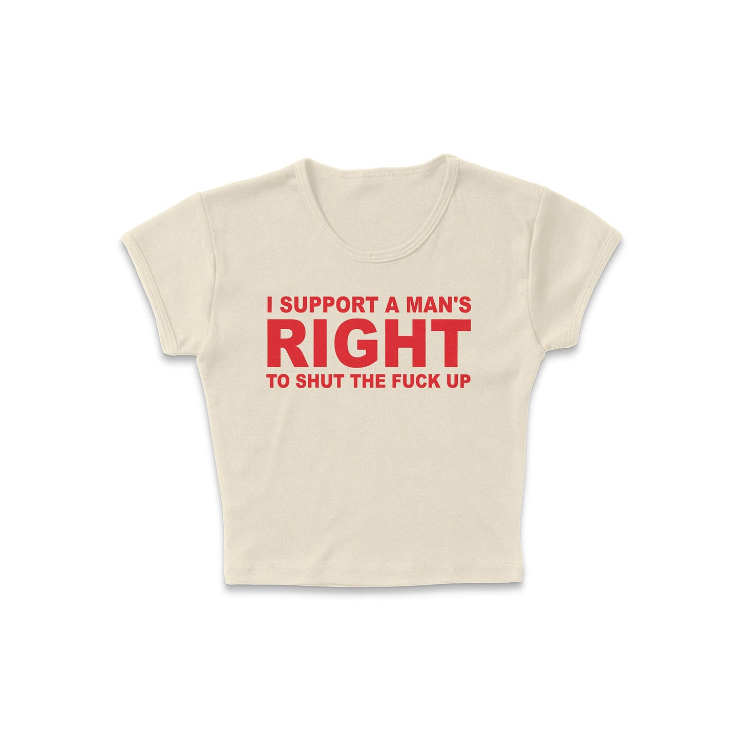 femfetti - Support His Right Micro Rib Baby Tee