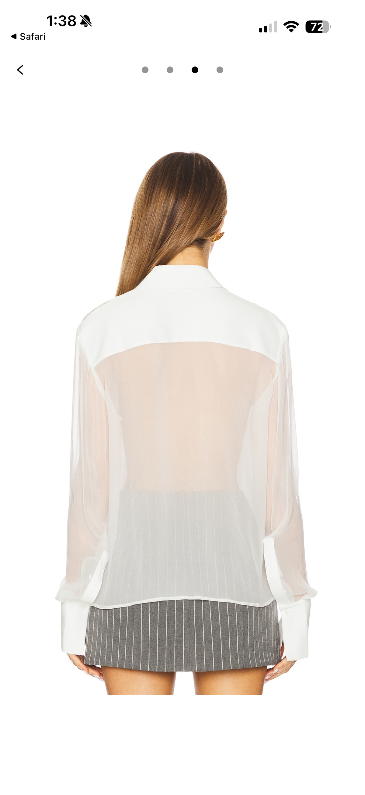 Flore silk shirt in white