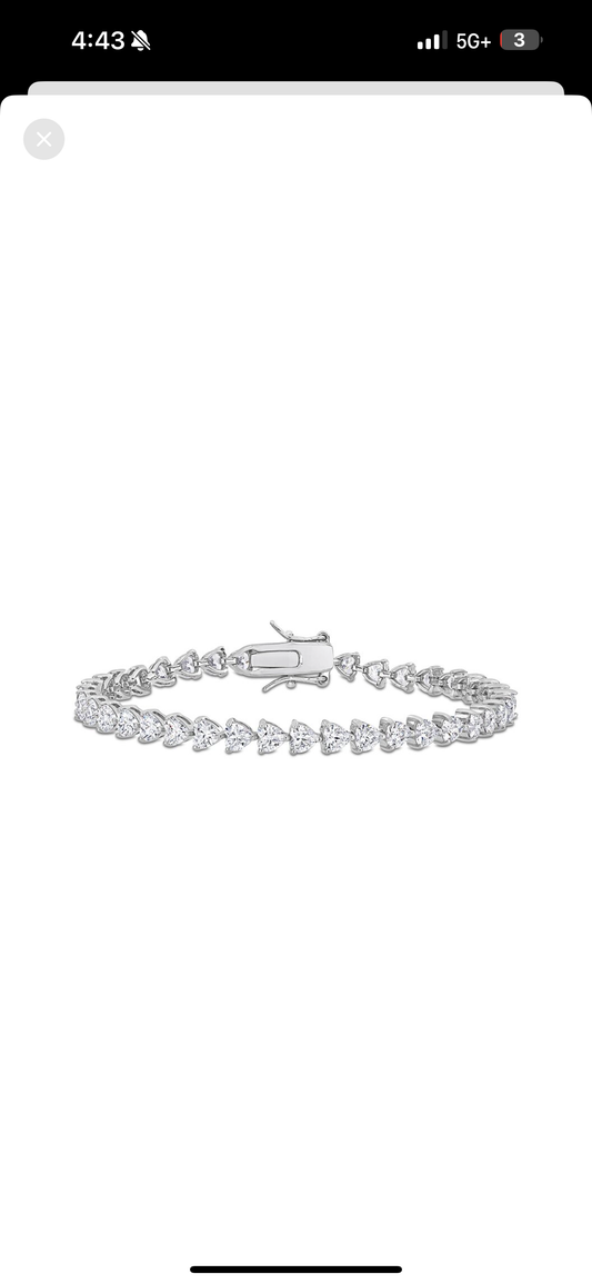 Rina Limor Silver 10.00 ct. tw. Sapphire Tennis bracelet