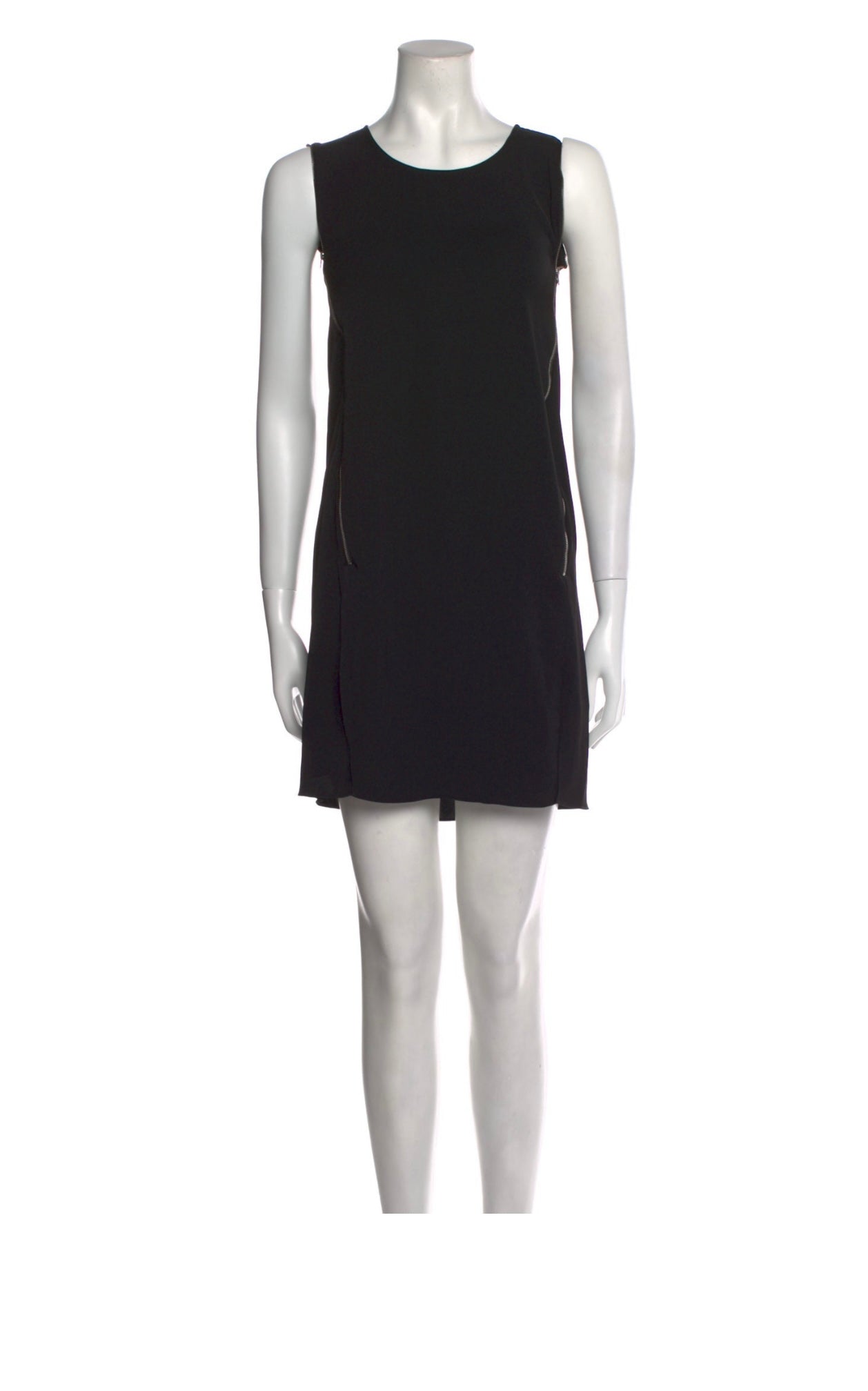 AllSaints Black Scoop Neck Mini Dress