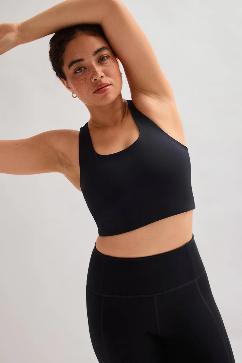 GIRLFRIEND Collective Black Paloma Racerback Bra