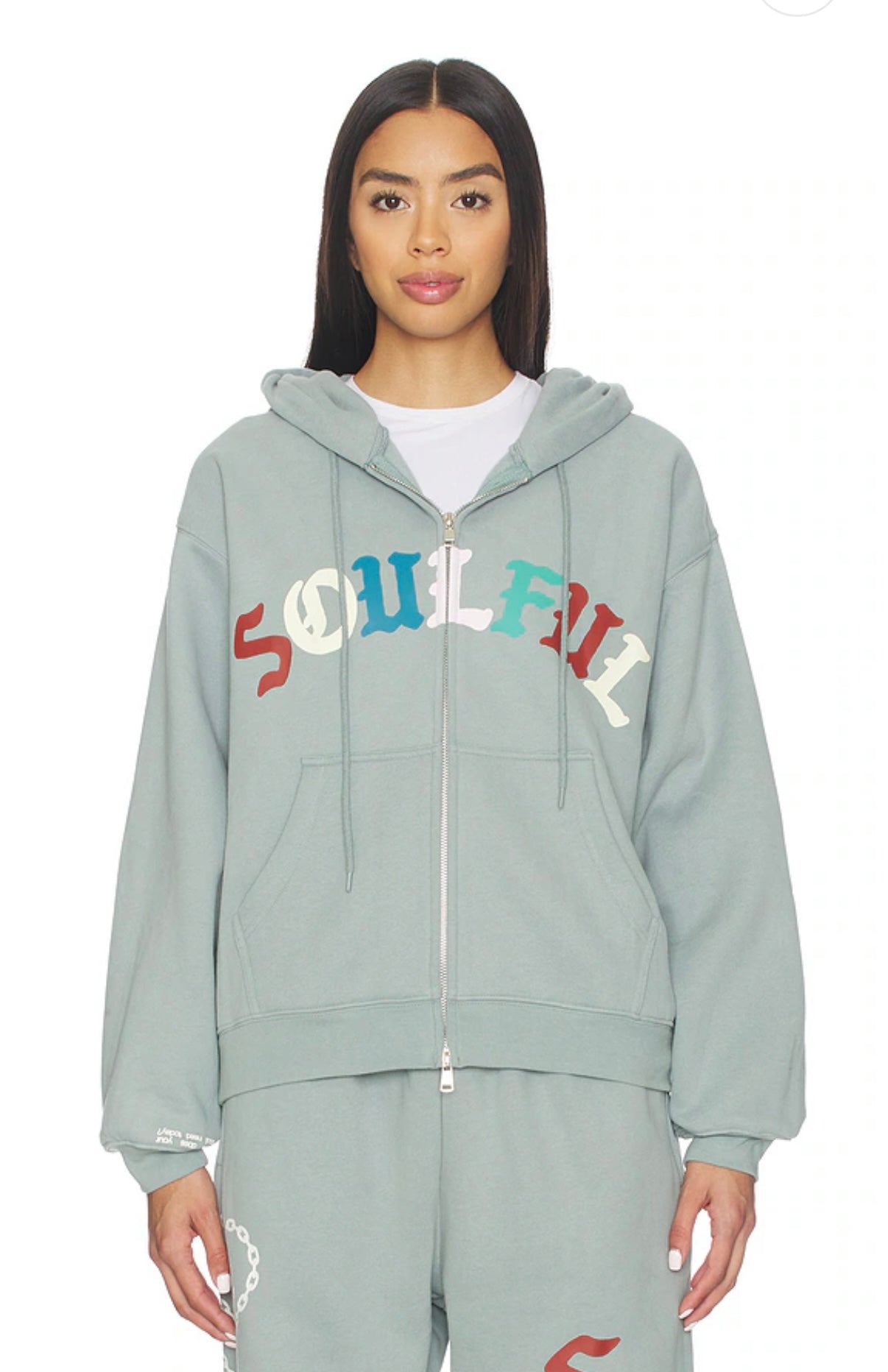 The Mayfair Group                  Soulful Two-Way Zip-Up Hoodie